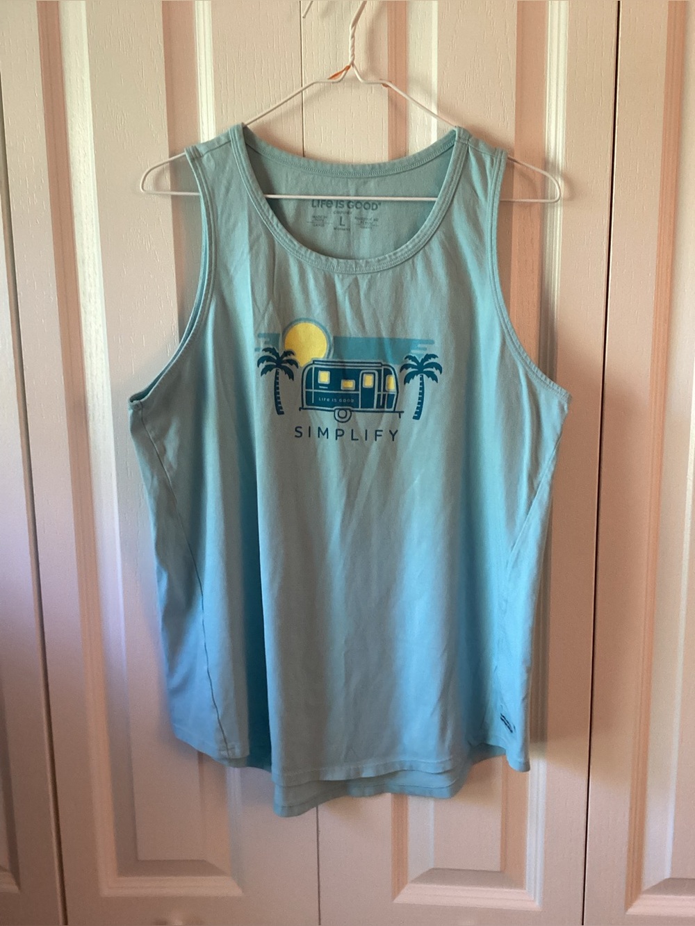 Life Is Good Women’s “Simplify” Camper Tank Top Sz L - IEC